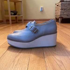 ZARA grey platform loafers size EU39